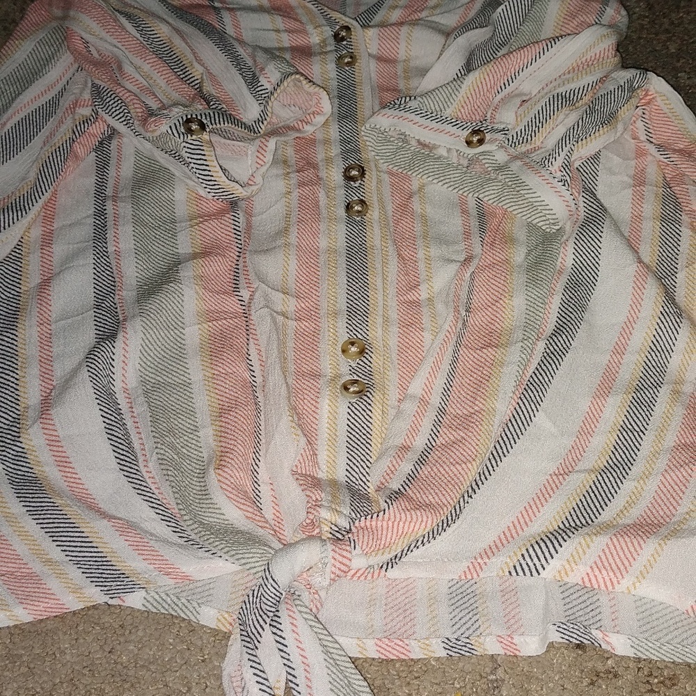 Angels forever young button down/front know top - Picture 2 of 5